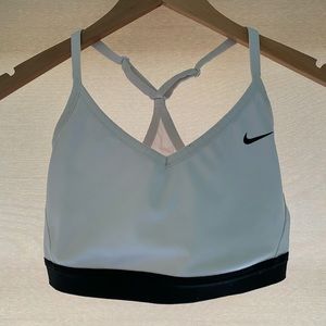 NIKE White Dri-Fit Large Sports Bra